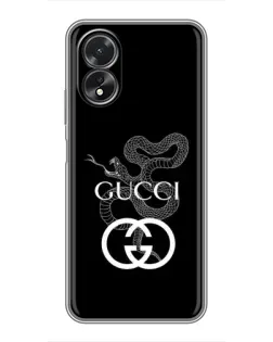 Чохол для OPPO A17 з картинкою «Gucci — срібна змія» Чохол для OPPO A17 з картинкою «Gucci — срібна змія»