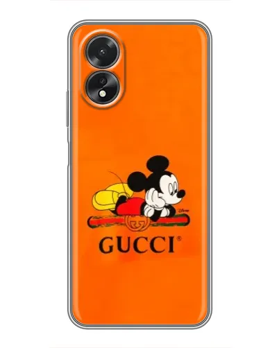 Чехол для OPPO A17 с картинкой «Микки Маус Gucci — оранж» Чехол для OPPO A17 с картинкой «Микки Маус Gucci — оранж»