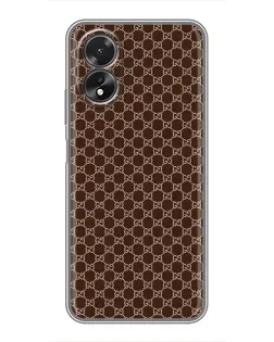 Чохол для OPPO A17 з картинкою «Gucci — шоколадна сітка» Чохол для OPPO A17 з картинкою «Gucci — шоколадна сітка»
