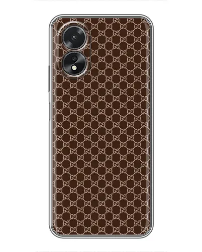 Чехол для OPPO A17 с картинкой «Gucci — шоколадная сетка» Чехол для OPPO A17 с картинкой «Gucci — шоколадная сетка»