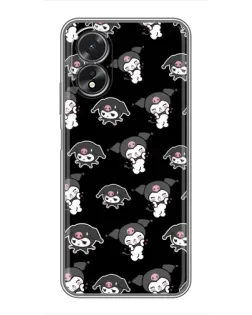 Чохол для OPPO A17 з картинкою «Чорний паттерн Kuromi» Чохол для OPPO A17 з картинкою «Чорний паттерн Kuromi»