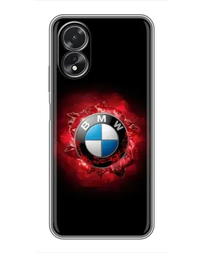 Чехол для OPPO A17 с картинкой «Логотип BMW — вспышка»