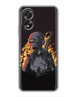 Чохол для OPPO A17 з картинкою «PUBG — вогняний силует» Чохол для OPPO A17 з картинкою «PUBG — вогняний силует»