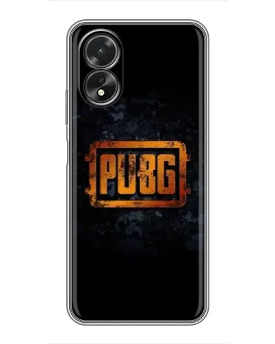 Чохол для OPPO A17 з картинкою «PUBG — золотий логотип»
