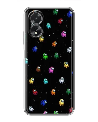 Чехол для OPPO A17 с картинкой «Экипаж Among Us»