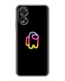 Чехол для OPPO A17 с картинкой «Among Us градиент»