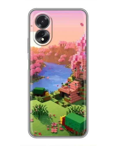 Чехол для OPPO A17 с картинкой «Розовое дерево Minecraft» Чехол для OPPO A17 с картинкой «Розовое дерево Minecraft»