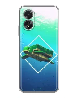 Чехол для OPPO A17 с картинкой «Черепаха Minecraft» Чехол для OPPO A17 с картинкой «Черепаха Minecraft»