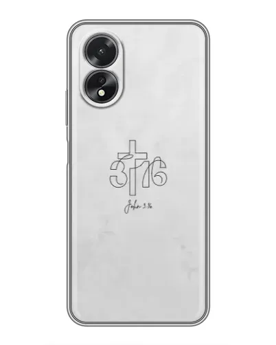 Чохол для OPPO A17 з картинкою «Івана 3:16 Хрест» Чохол для OPPO A17 з картинкою «Івана 3:16 Хрест»