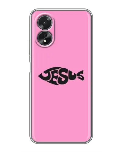 Чохол для OPPO A17 з картинкою «Рожевий символ Jesus» Чохол для OPPO A17 з картинкою «Рожевий символ Jesus»