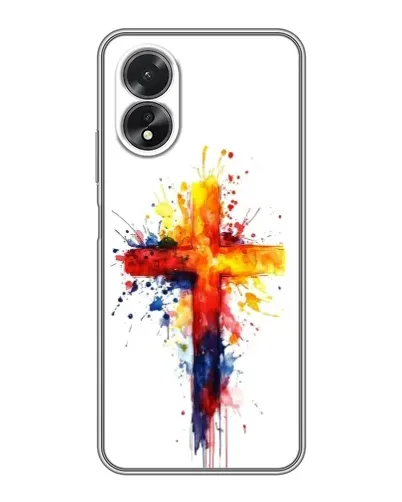 Чохол для OPPO A17 з картинкою «Акварельний хрест» Чохол для OPPO A17 з картинкою «Акварельний хрест»