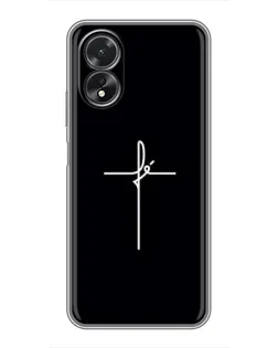 Чехол для OPPO A17 с картинкой «Тонкий крест» Чехол для OPPO A17 с картинкой «Тонкий крест»