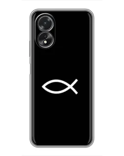 Чехол для OPPO A17 с картинкой «Символ рыбы Jesus» Чехол для OPPO A17 с картинкой «Символ рыбы Jesus»