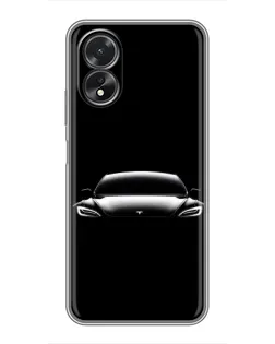 Чохол для OPPO A17 з картинкою «Фари Tesla Night» Чохол для OPPO A17 з картинкою «Фари Tesla Night»