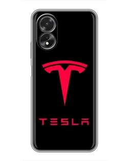 Чохол для OPPO A17 з картинкою «Tesla Red Logo» Чохол для OPPO A17 з картинкою «Tesla Red Logo»