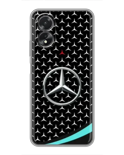 Чехол для OPPO A17 с картинкой «Mercedes — бирюзовый акцент»