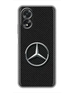 Чехол для OPPO A17 с картинкой «Карбоновый Mercedes стиль»