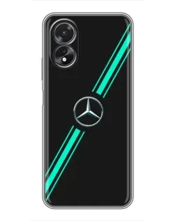 Чехол для OPPO A17 с картинкой «Спортивные линии Mercedes»