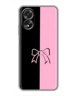 Чехол для OPPO A17 с картинкой «Половинки банта»