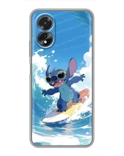 Чехол для OPPO A17 с картинкой «Стич на волне» Чехол для OPPO A17 с картинкой «Стич на волне»