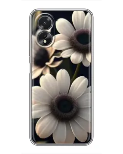 Чехол для OPPO A17 с картинкой «Белые маргаритки макро» Чехол для OPPO A17 с картинкой «Белые маргаритки макро»
