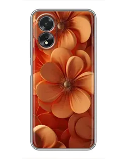 Чехол для OPPO A17 с картинкой «Оранжевый макро цветок» Чехол для OPPO A17 с картинкой «Оранжевый макро цветок»
