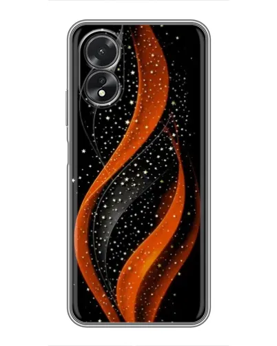Чехол для OPPO A17 с картинкой «Огненная звездная волна»