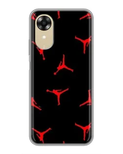 Чохол для OPPO A17k з картинкою «Jordan Red Pattern»