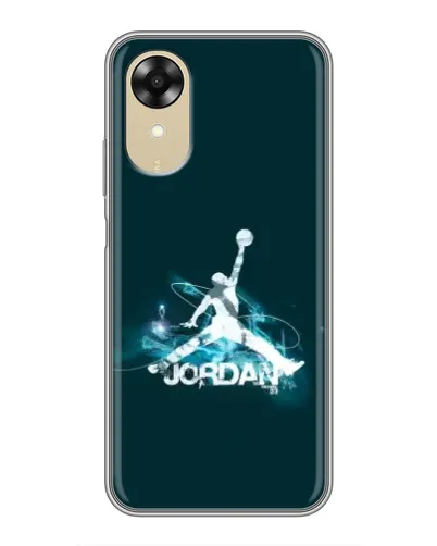 Чехол для OPPO A17k с картинкой «Jordan Blue Fire»