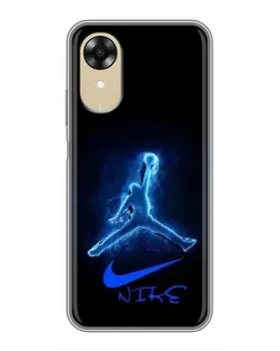 Чохол для OPPO A17k з картинкою «Jordan Neon Blue»