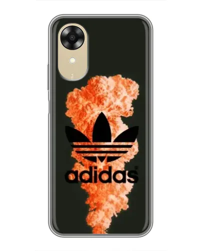 Чехол для OPPO A17k с картинкой «Оранжевый дым Adidas»