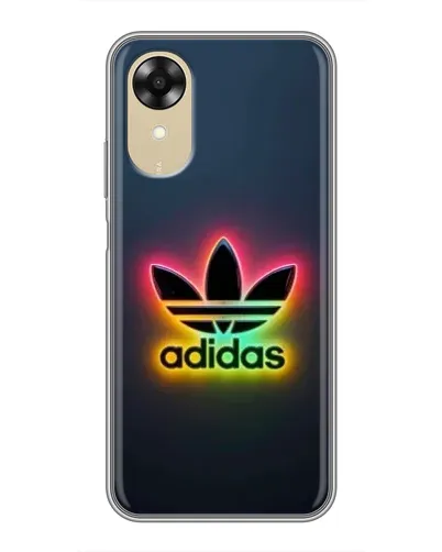 Чехол для OPPO A17k с картинкой «Неоновый Adidas»