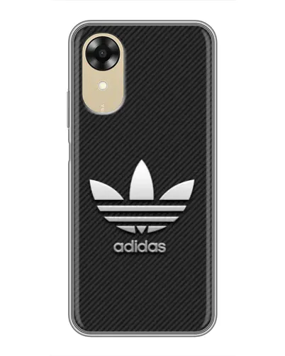 Чехол для OPPO A17k с картинкой «Adidas Карбоновая текстура»