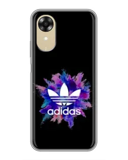 Чехол для OPPO A17k с картинкой «Взрыв красок Adidas»