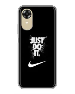 Чехол для OPPO A17k с картинкой «Текстовый принт Nike»