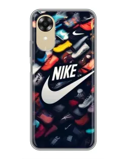 Чехол для OPPO A17k с картинкой «Коллекция кроссовок Nike»