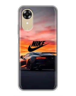 Чехол для OPPO A17k с картинкой «Nike и суперкар»