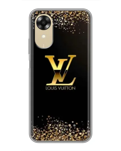 Чехол для OPPO A17k с картинкой «LV — золотые искры»