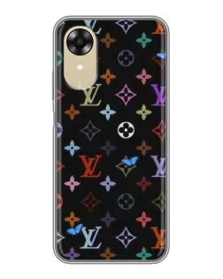 Чехол для OPPO A17k с картинкой «Цветная монограмма LV»