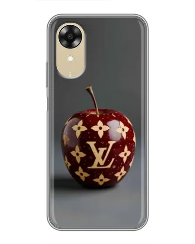 Чехол для OPPO A17k с картинкой «Красное яблоко LV»