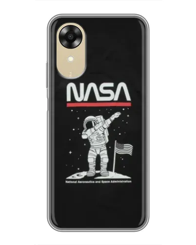 Чехол для OPPO A17k с картинкой «NASA — шагаем по Луне» Чехол для OPPO A17k с картинкой «NASA — шагаем по Луне»