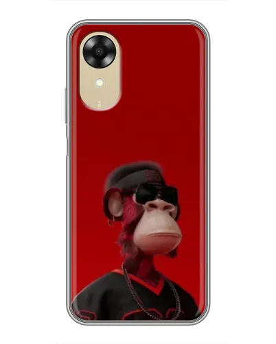 Чехол для OPPO A17k с картинкой «Bored Ape в красном»