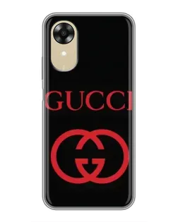 Чохол для OPPO A17k з картинкою «Gucci — червоний логотип»