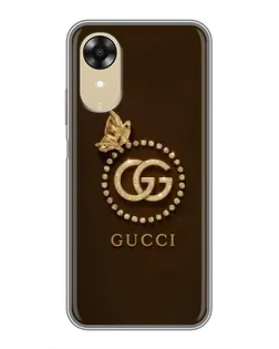 Чохол для OPPO A17k з картинкою «Gucci — золотий метелик»