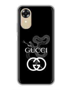 Чохол для OPPO A17k з картинкою «Gucci — срібна змія»