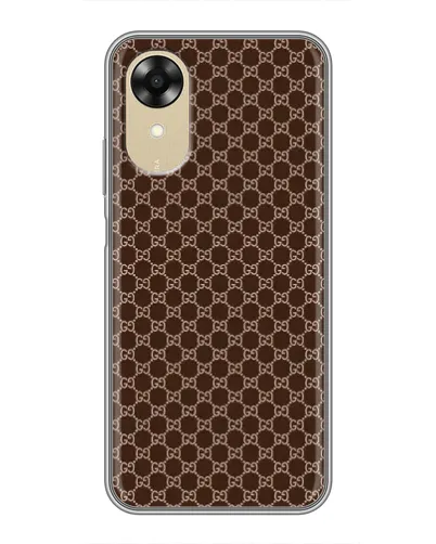 Чехол для OPPO A17k с картинкой «Gucci — шоколадная сетка» Чехол для OPPO A17k с картинкой «Gucci — шоколадная сетка»
