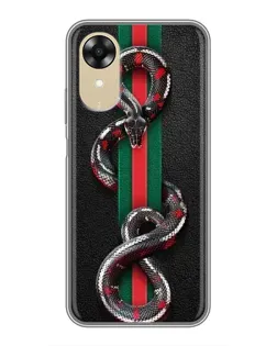 Чохол для OPPO A17k з картинкою «Gucci — змія на смузі»