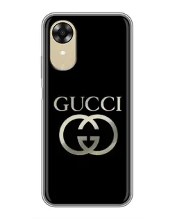Чохол для OPPO A17k з картинкою «Gucci — золото на чорному»