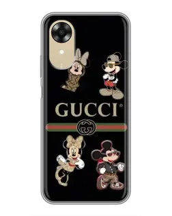 Чохол для OPPO A17k з картинкою «Gucci — герої Disney та монограма»