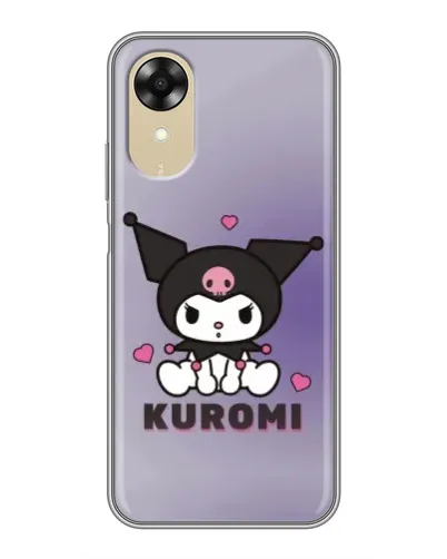 Чехол для OPPO A17k с картинкой «Kuromi — фиолетовый арт»
